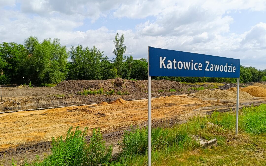Budowa murów oporowych w&nbsp;systemie optemBLOK, Katowice Szopienice