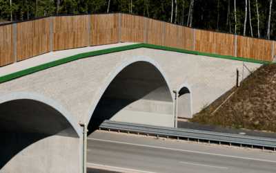 System murów oporowych optemBLOK na&nbsp;odcinku A2 Warszawa-Kukuryki.